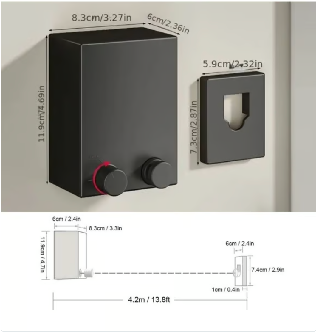 Pratik Geri Çekilebilir Duvara Monte Çamaşır Askı İpi - 4.2 Metre