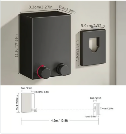 Pratik Geri Çekilebilir Duvara Monte Çamaşır Askı İpi - 4.2 Metre